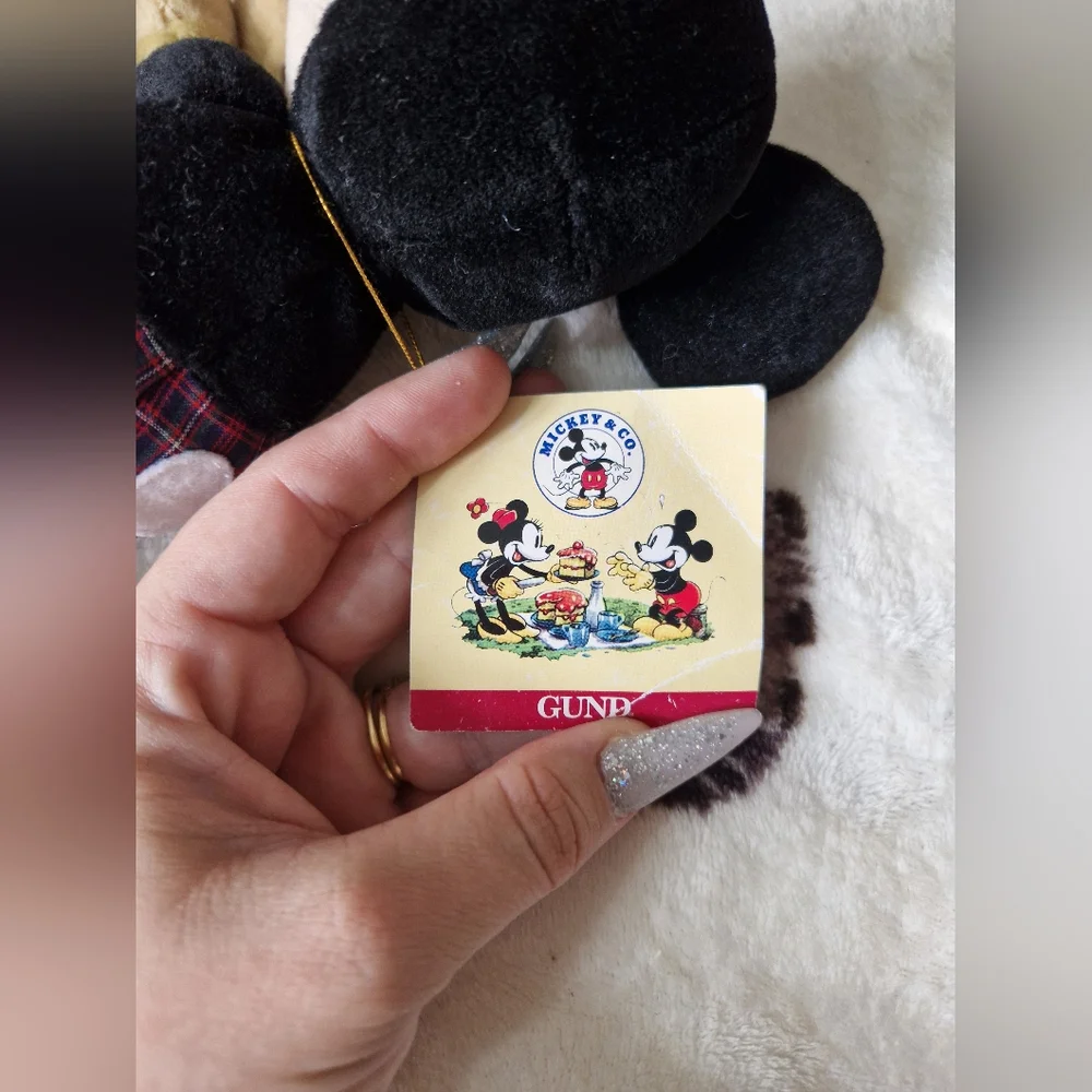 Gund mickey mouse pie eyed 1990s teddy plush soft toy - Picture 4 of 6